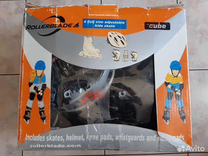 Роликовые коньки Rollerblade 28-32 + защита и шлем