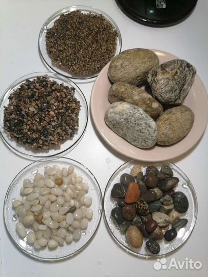 Грунт для аквариума 7 видов, натуральный, разноцв