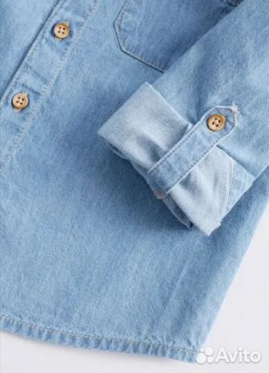 Новая джинсовая рубашка Mango Kids, 80; 92