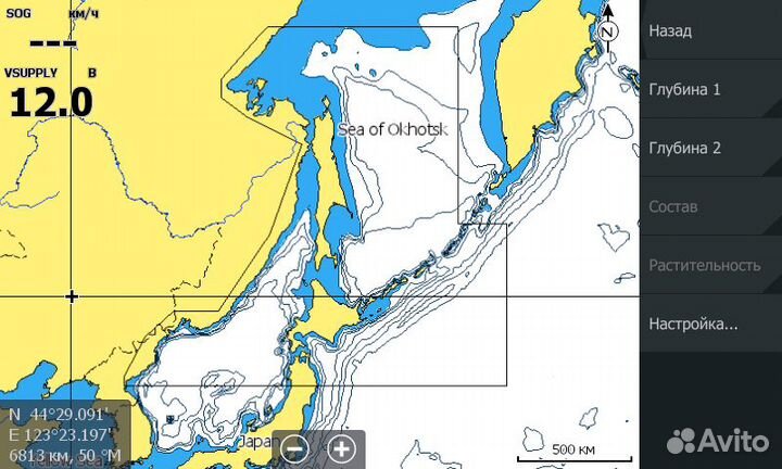 Карта глубин C-MAP RS-Y207 Дальний Восток