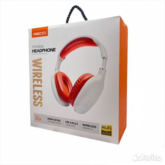 BT Гарнитура recci RT01 wireless white/orange