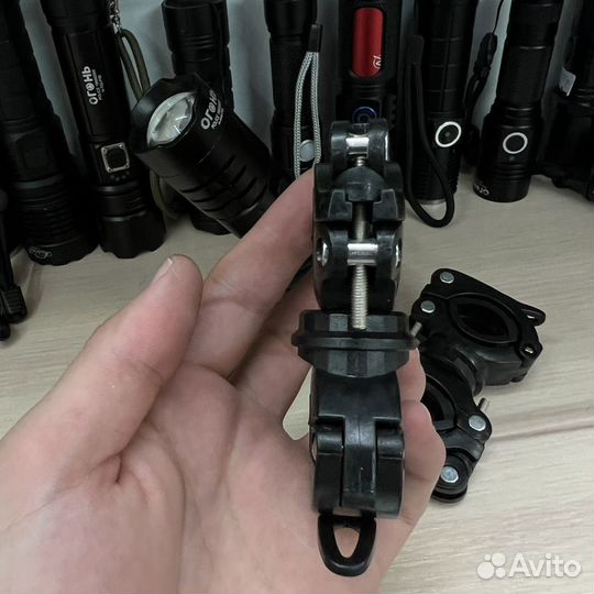 Велосипедное крепление фонаря мощное