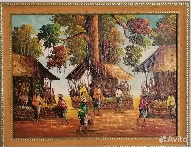 Картина масло(авторская, Индонезия)
