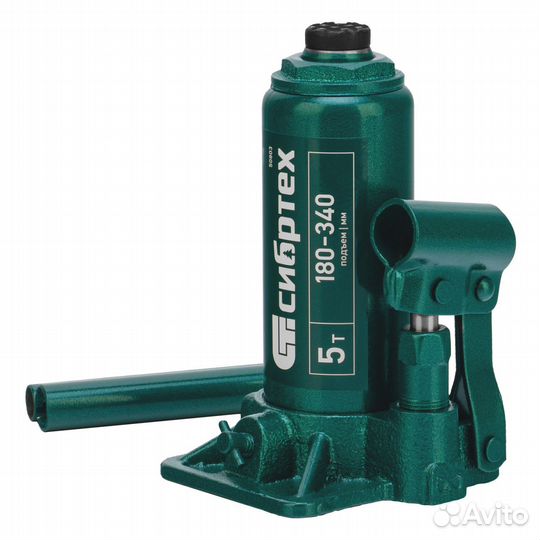 Домкрат гидравлический бутылочный, 5 т, 180-340 мм