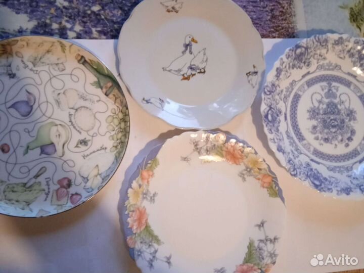 Тарелки зик, салатницы, разные блюда