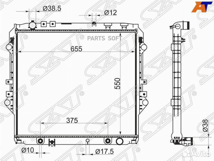 Радиатор Toyota Hilux 15-20