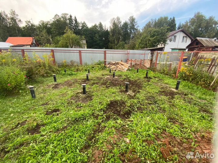 Монтаж винтовых свай под ключ