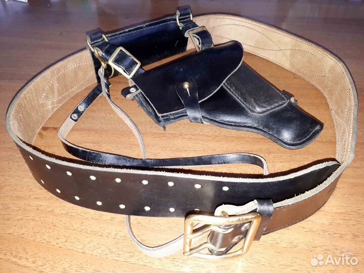 Портупея ремень кожаная офицерская с кобурой СССР