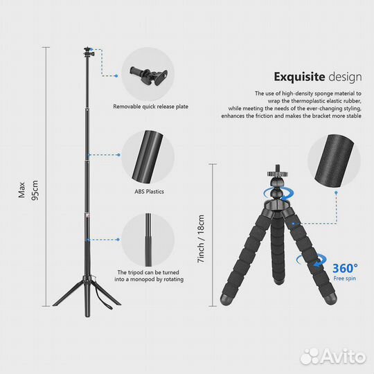 Набор аксессуаров 58 в 1 для экшн-камеры GoPro нов