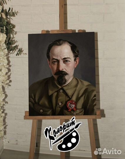 Портрет холст с подрамником 40х50 Дзержинский Ф. И