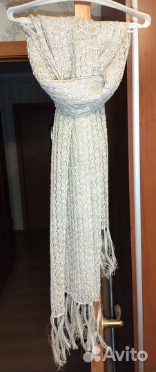 Палантин ажурный, вязаный. Новый
