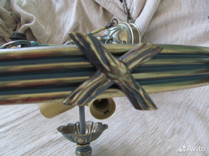Люстра винтаж латунь