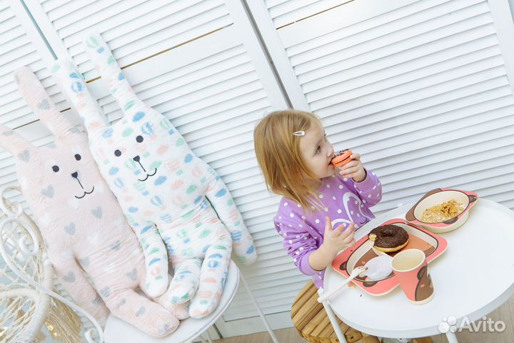 Набор детской посуды. 5 предметов. Медведь Новая