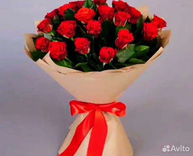 Букет из 21 розы,60см