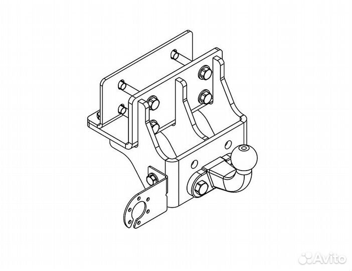 Фаркоп на Toyota Hilux (с силовым брусом) (2005-20