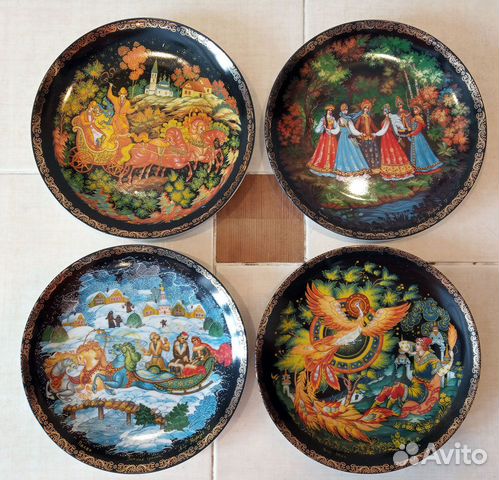 4 Тарелки Палех