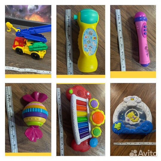 Микрофон,бассейн,музыкальные игрушки,рюкзак и др