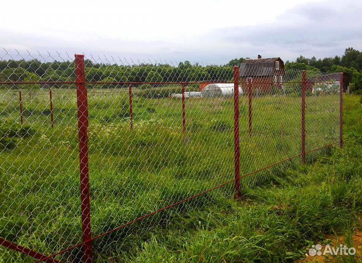 Забор из сетки рабицы