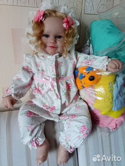 Кукла Реборн 60см., Коляска для кукол (новая)