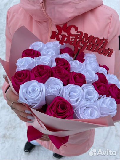 Букет из атласных лент