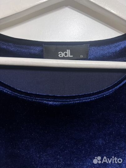 Платье бархатное синее adL