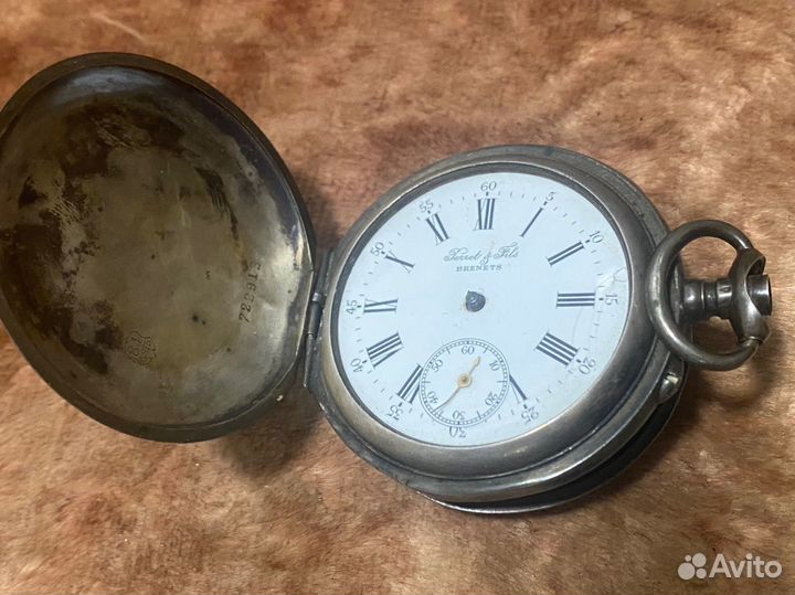 Часы карманные серебро 84 проба