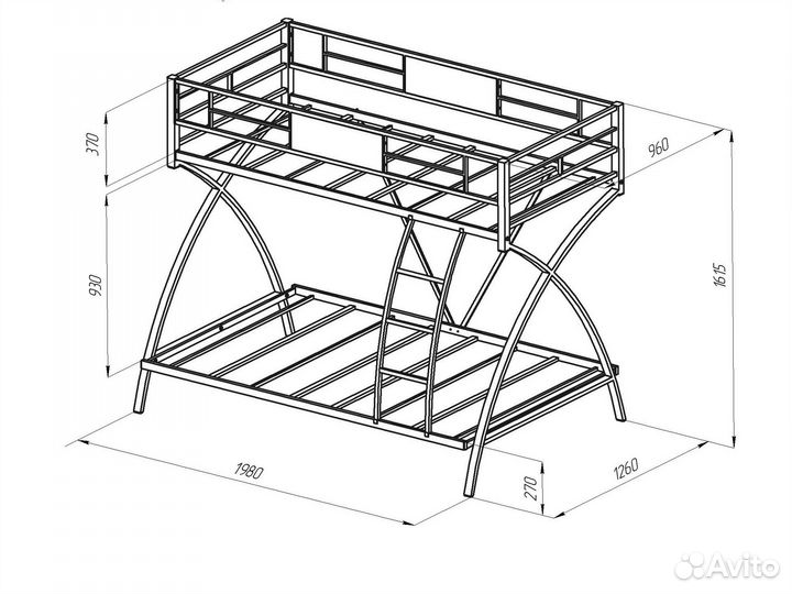 Кровать двухъярусная Виньола
