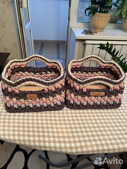 Корзинки вязанные