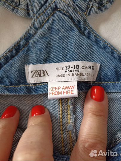 Джинсовый комбинезон zara 86