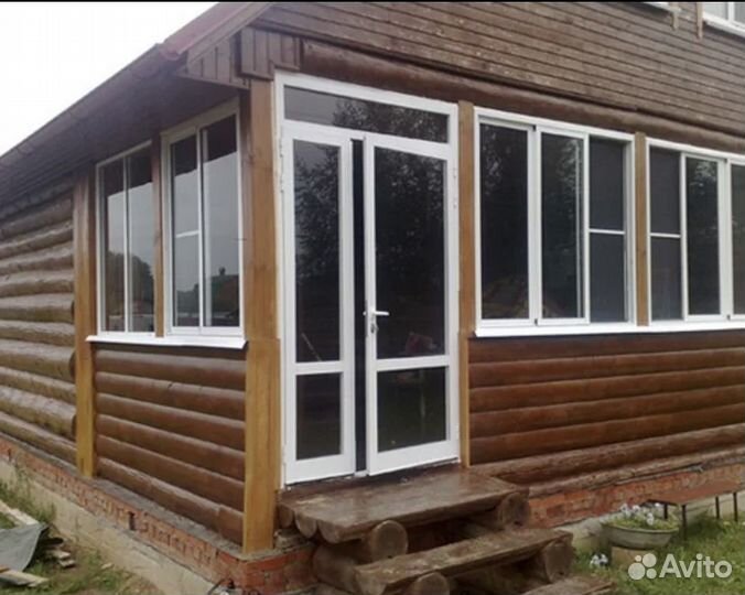 Окна алюминиевые на беседку