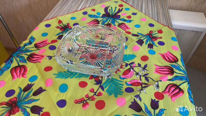 Ваза хрустальная для фруктов, салатов