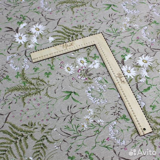 Ткань интерьерная полулён 