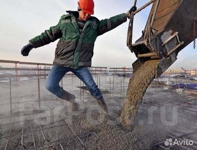 Бетонщики на строительную площадку, вахтой