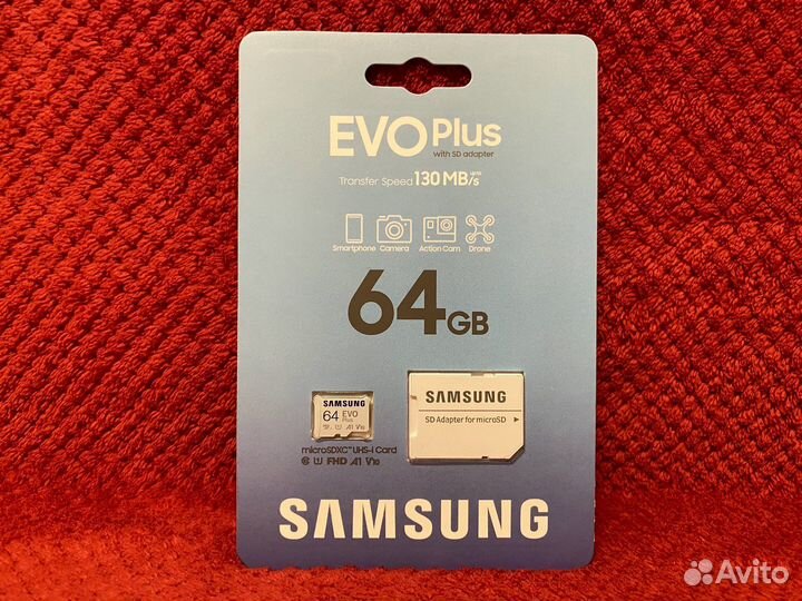 Карта памяти micro sd 64 samsung