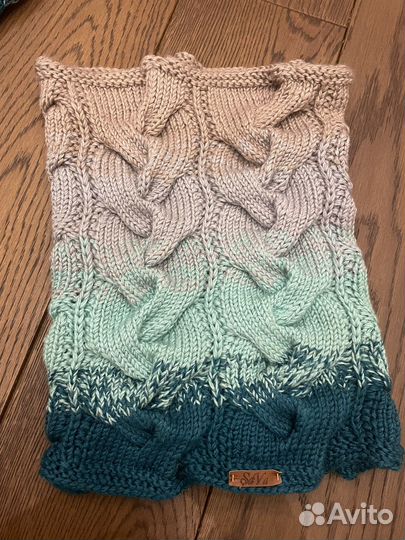 Шапка, снуд, варежки женские