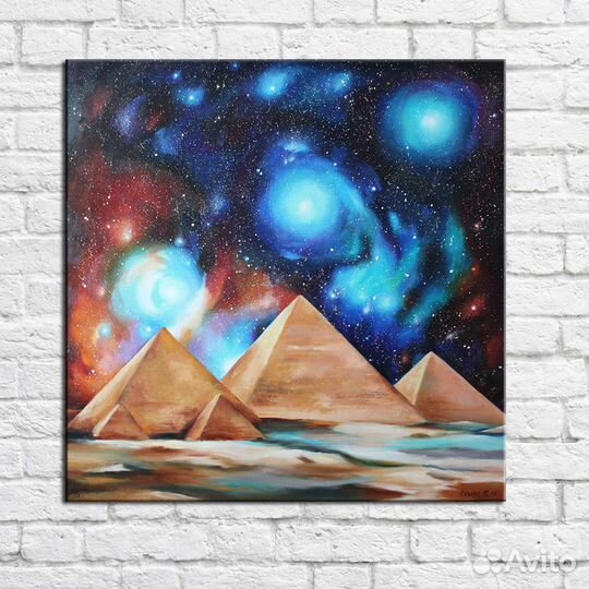 Продам картину маслом Пирамиды 90/90 см