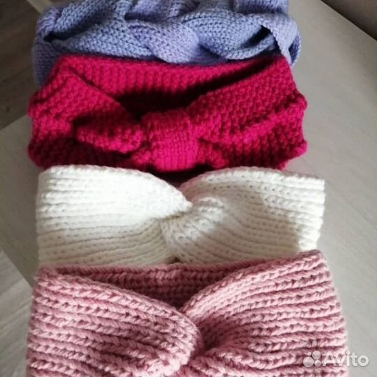 Повязка на голову вязаная