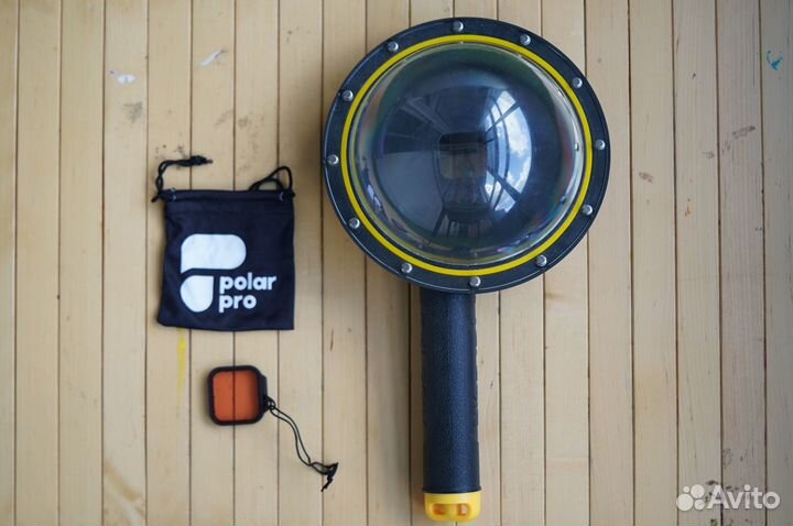 Купол Dome Port Telesin GoPro7 + стекло PolarPro