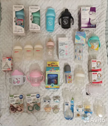 Бутылочки, поильники, соски и др