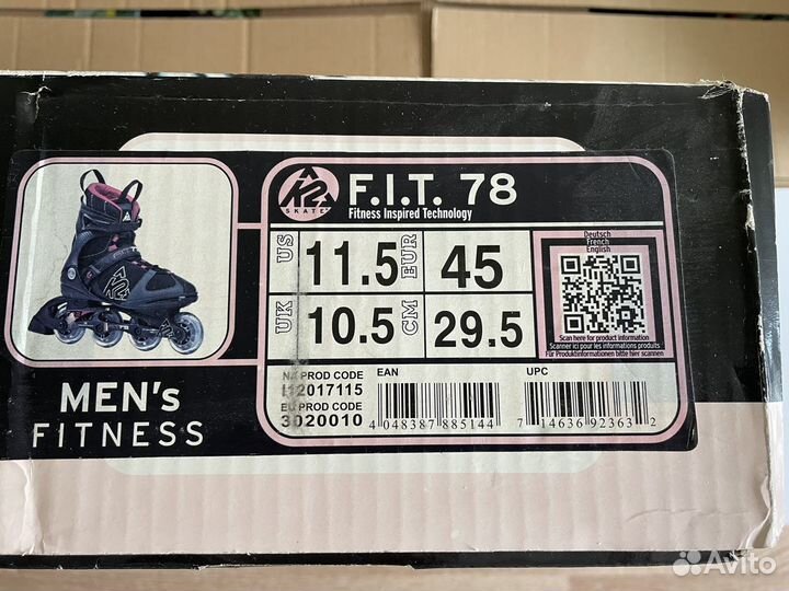 Мужские ролики К2 44 размер