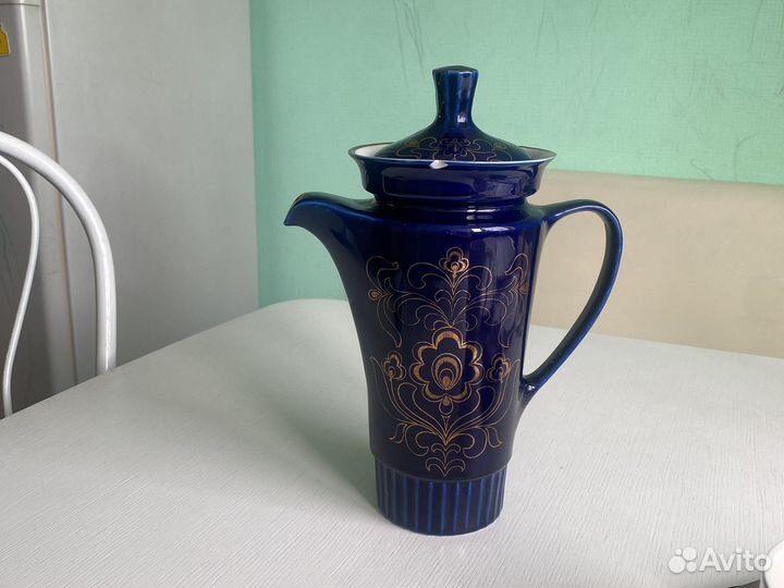 Кувшин чайник кобальт бронницы СССР