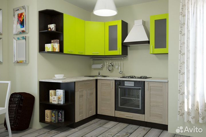 Кухонный гарнитур Маргарита прайм 1500х2000 мм