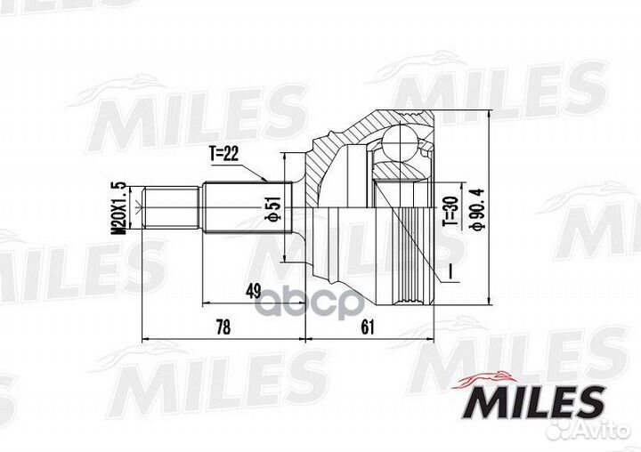 ШРУС наружный VW G1/G2/G3/passat/polo/seat tole