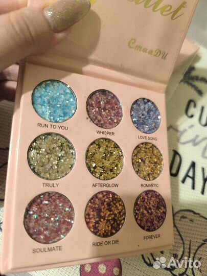 Блестки глиттеры палетка