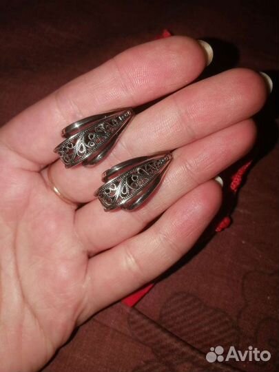 Серьги и брошь