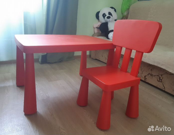 Детские стол и стул Икеа IKEA Mammut