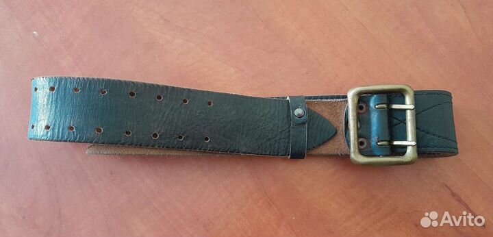 Офицерский ремень кожаный, размер 125 см, 5 см