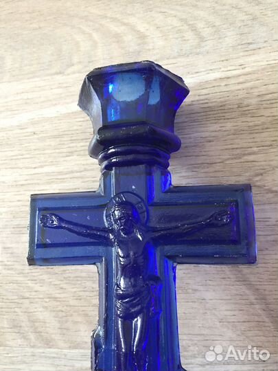 Крест церковный цветное стекло