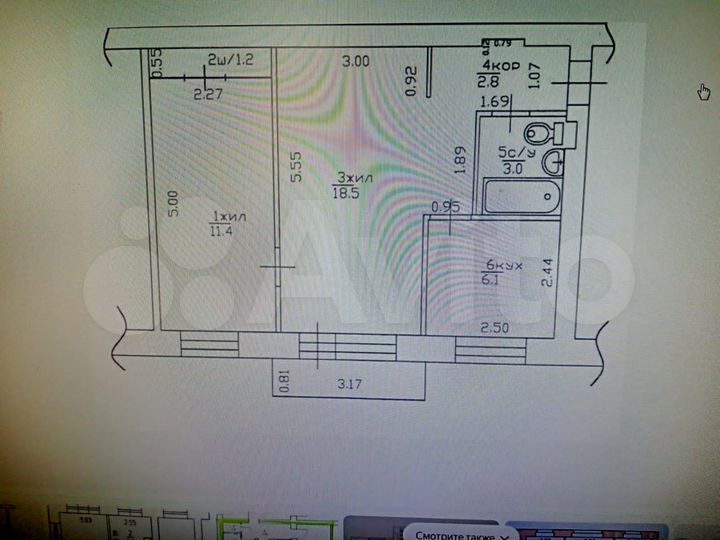 2-к. квартира, 40 м², 2/2 эт.