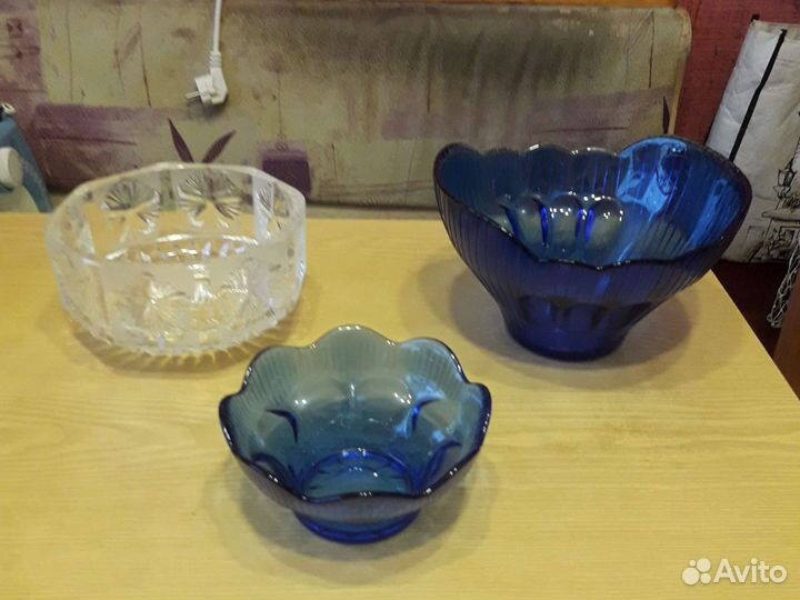 Хрустальные рюмки, вазы, пепельницы СССР, разные